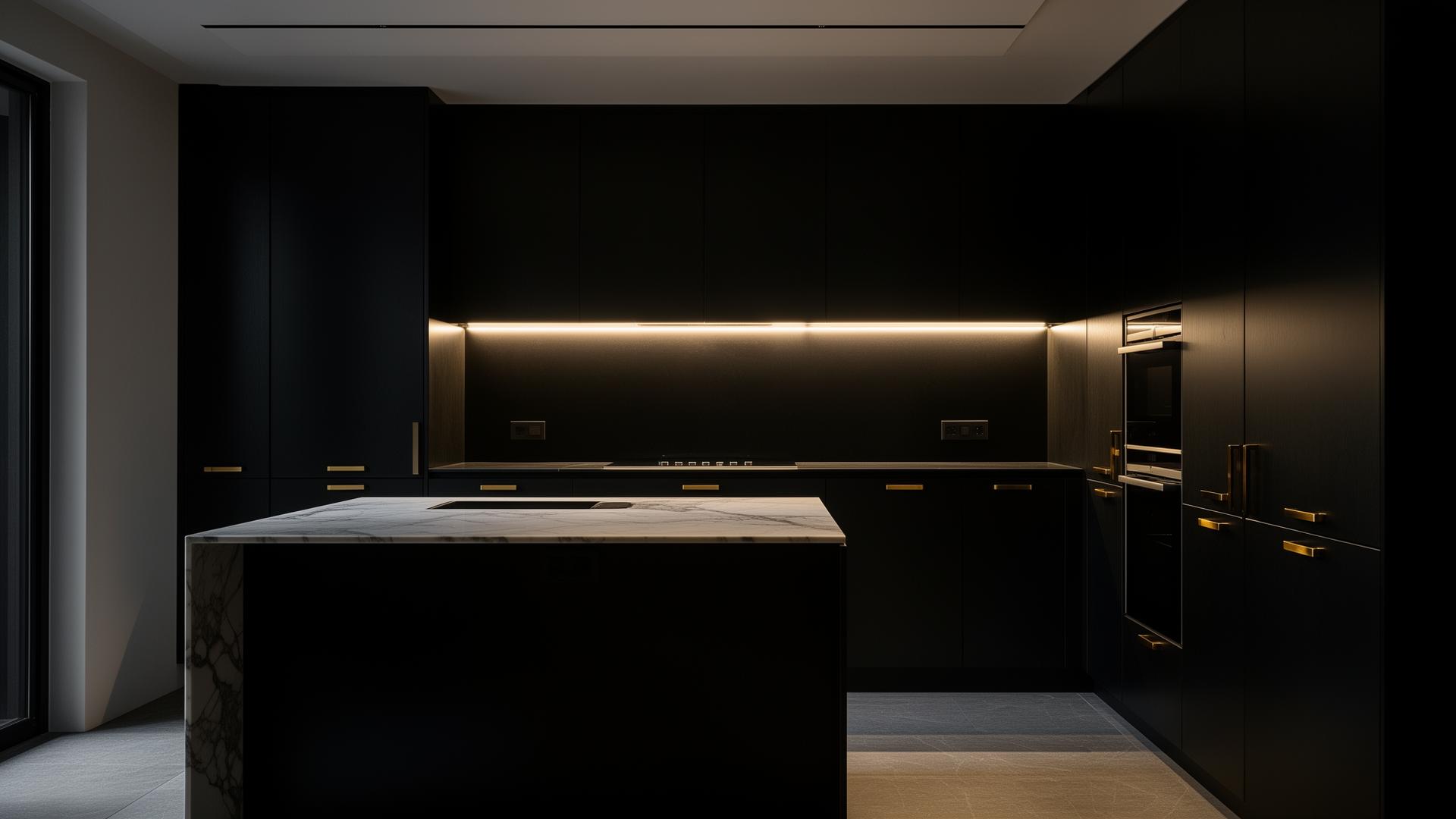 Cozinha planejada premium com acabamento sofisticado
